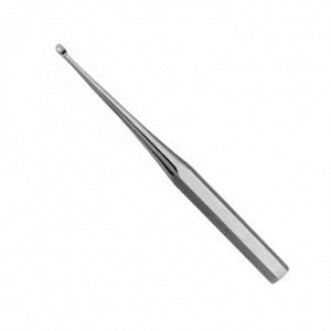 Medline Hex Handle Bone Curettes - Size 0 9" (22.8 cm) Hexagonal Handle Bone Curette with Angled 4 mm Oval Cup - MDS3247100