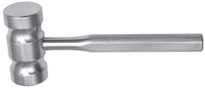 Medline Orthopedic Mallets - 7.25" (18.4 cm) Long 1-lb. Orthopedic Mallet with 1.18" (3 cm) Diameter Head and Stainless Steel Handle - MDS3269046