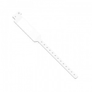 Medline Tamper Resistant Snap Closure ID Bands - 12" Shield-Style Tri-Laminate ID Band, Adult, White - MDS3281M