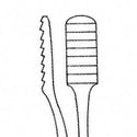 Medline Lewis Nasal Raspatories - Nasal Lewis Raspatorie, 7", Backward Cut, Coarse - MDS4651616