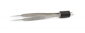 Medline McPherson Bipolar Forceps - McPher Bipolar Forceps, Noninsulated Handle, 4.25" Overall Length, Angled, 0.5 mm Wide Tip, For Use with Reusable Bipolar Cable MDS5590 - MDS574304D