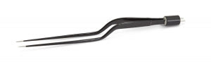 Medline Cushing Endoscopic Forceps - 8-3/4" (22 cm) Bayonet Non-Insulated Cushing Bipolar Endoscopic Forceps with Straight 2.0 mm Tips - MDS591208A