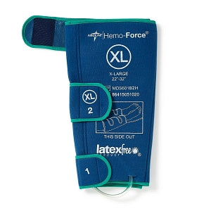 Medline Hemo-Force II Intermittent Single-Bladder DVT Sleeves - Extra Large Intermittent Hemo-Force II DVT Calf Sleeve with Circumference of 22"- 32" (55.9 cm - 81.3 cm) - MDS601B2