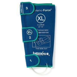 Medline Hemo-Force II Intermittent Single-Bladder DVT Sleeves - Extra Large Intermittent Hemo-Force II DVT Calf Sleeve with Circumference of 22"- 32" (55.9 cm - 81.3 cm) - MDS601B2