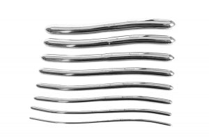 Medline Double-Ended Hegar Uterine Dilators - 7-12" (19 cm) Double-Ended Hegar Uterine Dilator 8-Piece Set with 3 mm/4 mm Through 17 mm/18 mm Dilators - MDS7042408