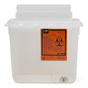 Medline Biohazard Patient Room Sharps Disposal Containers - Wall-Mount Sharps Container, Clear, 5.4 qt. - MDS705254