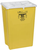 Medline Large PG-II Waste and Sharps Containers - PG-II Flat Sharps Container for Chemotherapy Waste, Yellow, 18 gal. - MDS706218