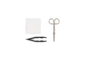 Medline Floor Grade Suture Removal Trays - Suture Removal Tray with Wire Metal Littauer Scissors - MDS707555