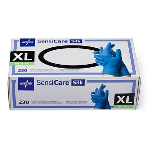 Medline SensiCare Silk Powder-Free Nitrile Exam Gloves - SensiCare Silk Powder-Free Nitrile Exam Gloves, Size XL - MDS7587