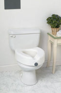 Medline Elevated Locking Toilet Seat - Elevated Locking Toilet Seat, Without Arms - MDS80314