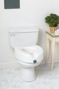 Medline Elevated Locking Toilet Seat - Elevated Locking Toilet Seat, Without Arms - MDS80314