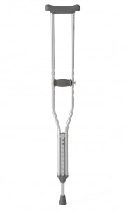 Medline Steel Push-Button Crutches - Steel Crutches with 350 lb. Capacity, Adult - MDS80535S
