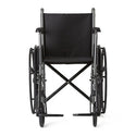 Medline K1 Basic Wheelchairs - K1 Basic Wheelchair with Permanent Full-Length Arms and Swing-Away Footrests, 300 lb. Weight Capacity, 18" Width - MDS806150EE