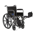 Medline K1 Basic Wheelchairs - K1 Basic Wheelchair with Permanent Full-Length Arms and Elevating Leg Rests, 300 lb. Weight Capacity, 18" Width - MDS806200EE