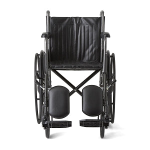 Medline K2 Basic Vinyl Wheelchairs - K2 Basic Wheelchair with 18"W Seat, and Elevated Leg Rests - MDS806200EV