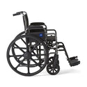 Medline K1 Basic Wheelchairs - K1 Basic Wheelchair with Desk-Length Arms and Swing-Away Footrests, 300 lb. Weight Capacity, 18" Width - MDS806250EE