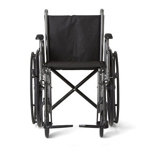 Medline K1 Basic Wheelchairs - K1 Basic Wheelchair with Desk-Length Arms and Swing-Away Footrests, 300 lb. Weight Capacity, 18" Width - MDS806250EE