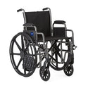 Medline K1 Basic Wheelchairs - K1 Basic Wheelchair with Desk-Length Arms and Swing-Away Footrests, 300 lb. Weight Capacity, 18" Width - MDS806250EE