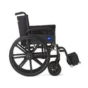Medline K4 Lightweight Wheelchairs - K4 Lightweight Wheelchair with Full-Length Arms and Swing-Away Footrests, 300 lb. Weight Capacity, 18" Width - MDS806500FLA