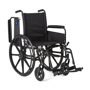 Medline K4 Lightweight Wheelchairs - K4 Lightweight Wheelchair with Full-Length Arms and Swing-Away Footrests, 300 lb. Weight Capacity, 18" Width - MDS806500FLA