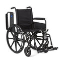 Medline K4 Lightweight Wheelchairs - K4 Lightweight Wheelchair with Full-Length Arms and Swing-Away Footrests, 300 lb. Weight Capacity, 18" Width - MDS806500FLA