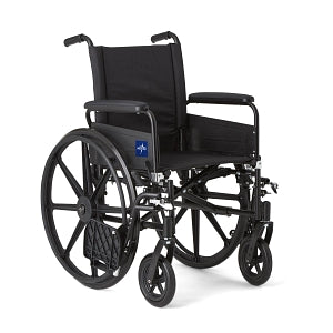 Medline K4 Lightweight Wheelchairs - K4 Lightweight Wheelchair with Full-Length Arms and Swing-Away Footrests, 300 lb. Weight Capacity, 18" Width - MDS806500FLA