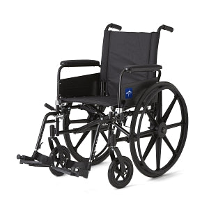Medline K4 Lightweight Wheelchairs - K4 Lightweight Wheelchair with Full-Length Arms and Swing-Away Footrests, 300 lb. Weight Capacity, 18" Width - MDS806500FLA