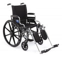 Medline K4 Basic Lightweight Wheelchair - K4 Basic Lightweight Wheelchair with Swing-Back Desk-Length Arms and Elevating Leg Rests, 300 lb. Capacity, 18" Width - MDS806550E