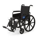 Medline K4 Lightweight Wheelchairs - K4 Lightweight Wheelchair with Full-Length Arms and Elevating Leg Rests, 300 lb. Weight Capacity, 18" Width - MDS806550FLA