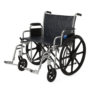 Medline Extra-Wide Wheelchairs - Excel Wheelchair with Removable Full-Length Arms and Swing-Away Footrests, 24"W - MDS806900FLA