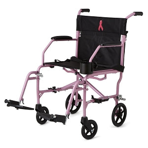 Medline Ultralight Transport Chairs - Ultralight Transport Chair, Pink - MDS808200F3P