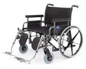 Medline Shuttle Extra-Wide Wheelchairs - Shuttle Extra-Wide Bariatric Wheelchair with Removable Desk Length Arms and Elevating Legrests, 28" - MDS809850