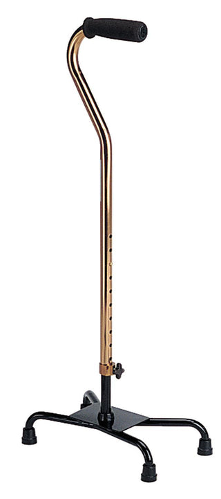 Medline Aluminum Quad Canes - Aluminum Quad Cane, Large Base, Bronze - MDS86228BRZ