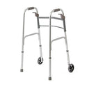 Medline Folding Paddle Walkers with 5" Wheels - Adult Folding Paddle Walker, 5" Wheels - MDS86410P5
