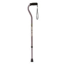 Medline Offset Handle Fashion Canes - Offset Cane, Grey with Army Retired Logo - MDS86420AR