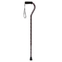 Medline Offset Handle Fashion Canes - Offset Cane, Black Paisley, Aluminum - MDS86420BPAIS