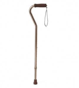 Medline Offset Handle Fashion Canes - Offset Cane, Bronze, Aluminum - MDS86420BRZW