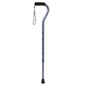 Medline Offset Handle Fashion Canes - Offset Cane, Blue Camo, Aluminum - MDS86420CAMO