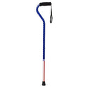 Medline Offset Handle Fashion Canes - Offset Cane, Flag Print, Aluminum - MDS86420FLAG