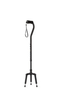 Medline Offset Handle Fashion Canes - Smooth Walker Cane, Black - MDS86420FLEX