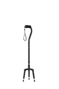 Medline Offset Handle Fashion Canes - Smooth Walker Cane, Black - MDS86420FLEX