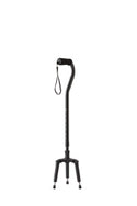Medline Offset Handle Fashion Canes - Smooth Walker Cane, Black - MDS86420FLEX