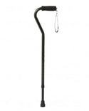 Medline Offset Handle Fashion Canes - Aluminum Offset Handle Fashion Cane, Black - MDS86420