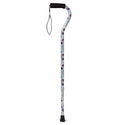 Medline Offset Handle Fashion Canes - Offset Cane, Triangles, Aluminum - MDS86420TRI