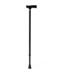 Medline T-Handle Fashion Canes - T-Handle Cane, Black Aluminum - MDS86435B