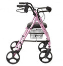 Medline Rollators with 8" Wheels - Rollators with 8" Wheels Walker Pink, Breast Cancer Awareness - MDS86825BC