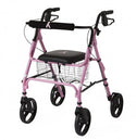 Medline Rollators with 8" Wheels - Rollators with 8" Wheels Walker Pink, Breast Cancer Awareness - MDS86825BC