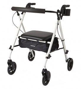 Medline Luxe Rollator - Luxe Rollator with 7" Wheels, White - MDS86835W