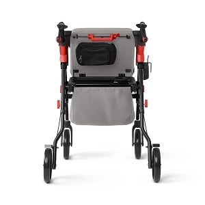 Medline Empower Rollator - Empower Rollator with Microban-Treated Touch Points and Seat, Black - MDS86845BK