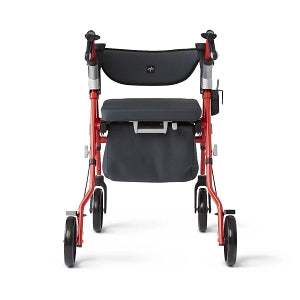 Medline Empower Rollator - Empower Rollator with Microban-Treated Touch Points and Seat, Red - MDS86845RD